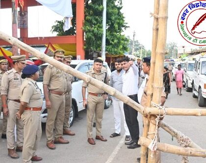 SP महाराजगंज ने प्रसिद्ध लेहरा देवी मंदिर का औचक निरीक्षण किया !