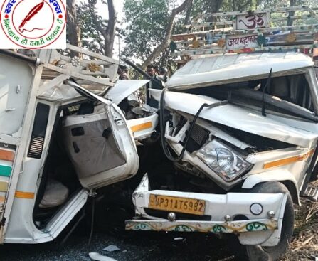 गुमचीनी के पास दो पिकअप की आमने-सामने टक्कर !