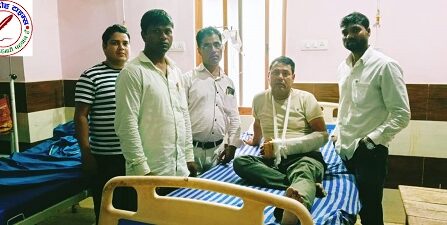 ड्यूटी कर लौटते समय सफाई कर्मचारी बुरी तरह घायल हाथ फैक्चर !