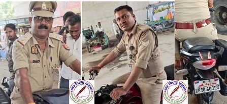 साहब बिना हेलमेट बाइक पर, तस्वीरें सोशल मीडिया पर छाईं ! वायरल वीडियो !