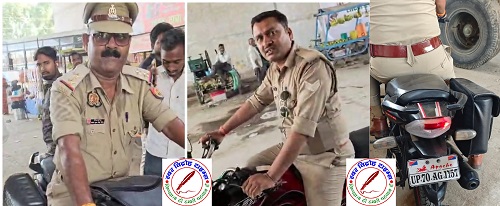 साहब बिना हेलमेट बाइक पर, तस्वीरें सोशल मीडिया पर छाईं ! वायरल वीडियो !