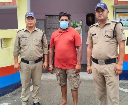 61 पाउच लगभग 45 लीटर अवैध कच्ची शराब के साथ अभियुक्त गिरफ्तार !