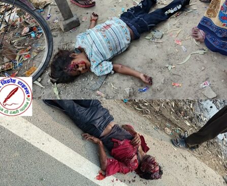 लड़ैती देवी पेट्रोल पंप के सामने बने अवैध कट पर फिर हुआ जानलेवा हादसा !