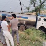ड्राइवर की आंख लगने के कारण ट्रक गिरा खाई में !