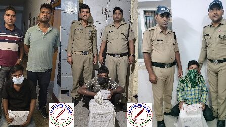 अवैध गतिविधियों में संलिप्त 06 व्यक्तियों को नैनीताल पुलिस ने किया गिरफ्तार, 303 पाउच, 158 पव्वे अवैध शराब बरामद ! SOG ने सार्वजनिक स्थान पर सट्टे की खाई- बाड़ी करते एवं टेंट हाउस में अवैध रूप से लोगों को शराब पिलाते 02 को किया गिरफ्तार ! बनभूलपुरा, रामनगर व भवाली पुलिस ने 04 तस्करों को अवैध शराब के साथ किया गिरफ्तार !