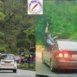 स्टंटबाजी करने वाले युवकों का नैनीताल पुलिस लगातार सिखा रही सबक ! सड़क को स्टंट का मैदान न बनाएं ! चलती कार की खिड़की से बाहर निकलकर स्टंट करते 02 युवकों पर हुई चालानी ! यातायात नियमो का उल्लंघन करने वाले 296 चालकों पर हुई कार्यवाही, 08 वाहन सीज, 11 चालकों के DL निरस्तीकरण !