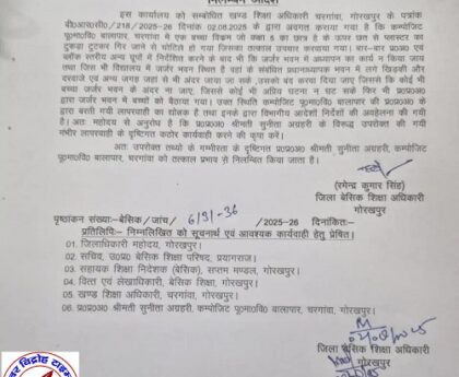 बच्चे पर स्कूल के छत का प्लास्टर गिरने के मामले पर प्रधानाध्यापिका सस्पेंड !