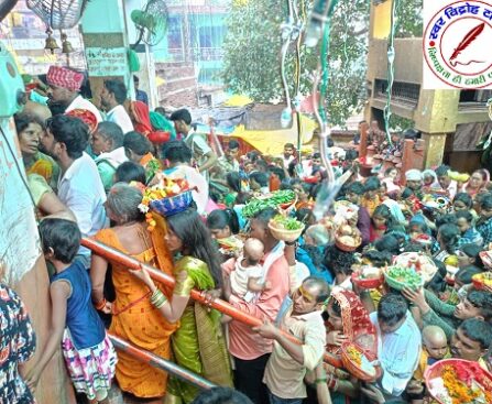 बड़ी शीतला माता का भव्य श्रृंगार देख भक्त हुए निहाल ! बेला, गुलाब, चमेली और गेंदा के फूल से किया गया मां का श्रृंगार !