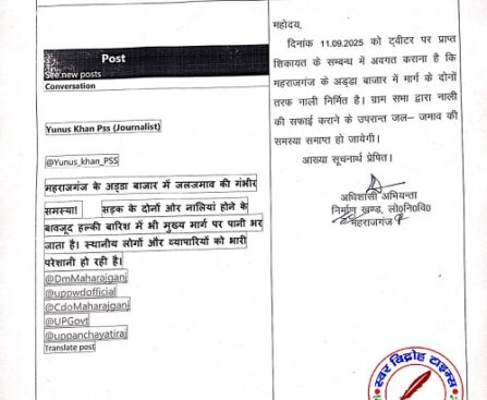 महाराजगंज के अड्डा बाजार में जलजमाव की समस्या !