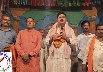 श्रीरामलीला मंचन का विधायक ऋषि त्रिपाठी ने किया उद्घाटन, ग्रामीणों से बोले – राम हमारे आदर्श हैं