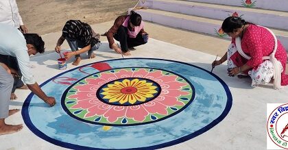 साहित्य संतधाम घाट पर रंगोली व वाल पेंटिंग बना कर देव दीपावली कार्यक्रम को बनाया आकर्षक !