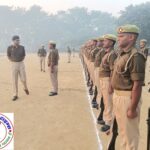 ASP महाराजगंज द्वारा रिजर्व पुलिस लाइन परेड ग्राउंड पर किया गया मंगलवार की परेड !