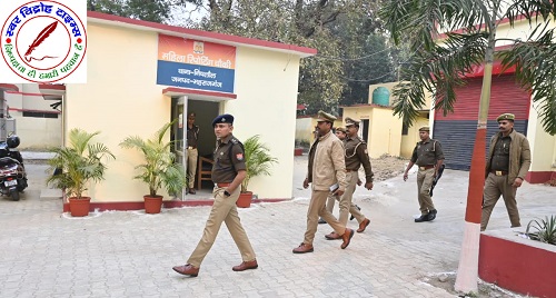 SP महाराजगंज द्वारा थाना निचलौल का औचक निरीक्षण !