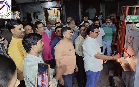 अनपरा बाजार में भाजपा के 46वें स्थापना दिवस पर नि:शुल्क वाटर कूलर का उदघाटन !